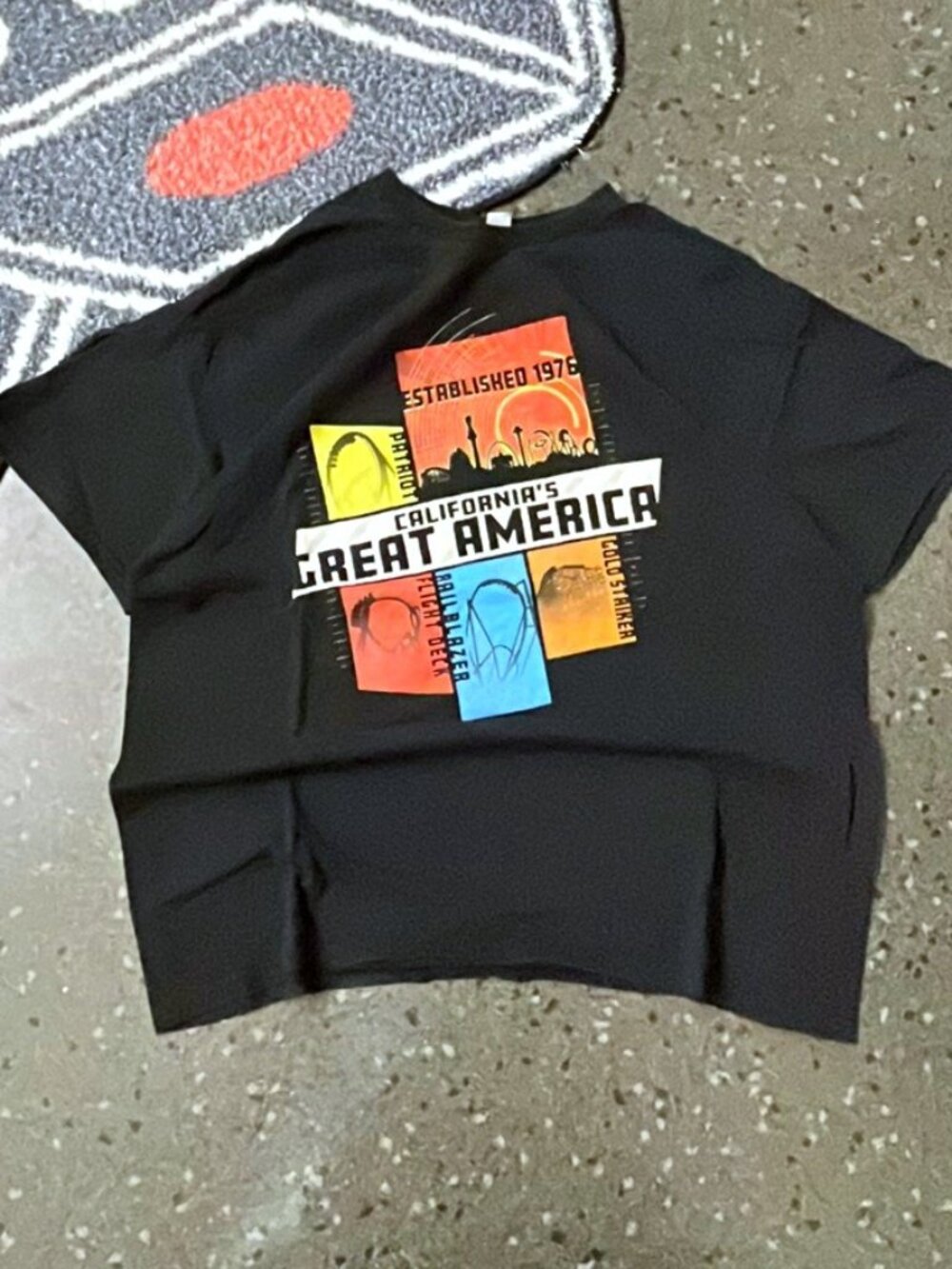 Vintage Gildan California Great America Tee XL Black 1975
